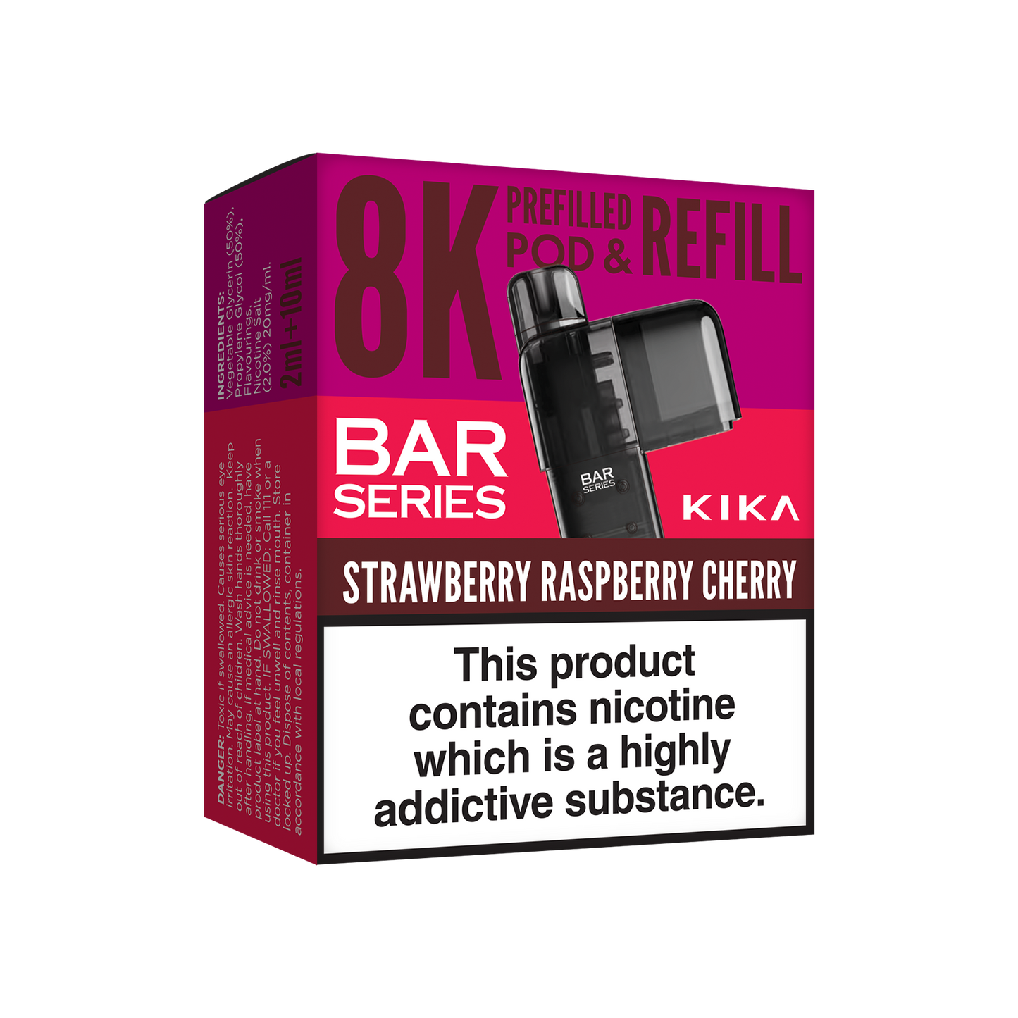 Strawberry Raspberry Cherry - Bar Series 8k - Prefilled Pod